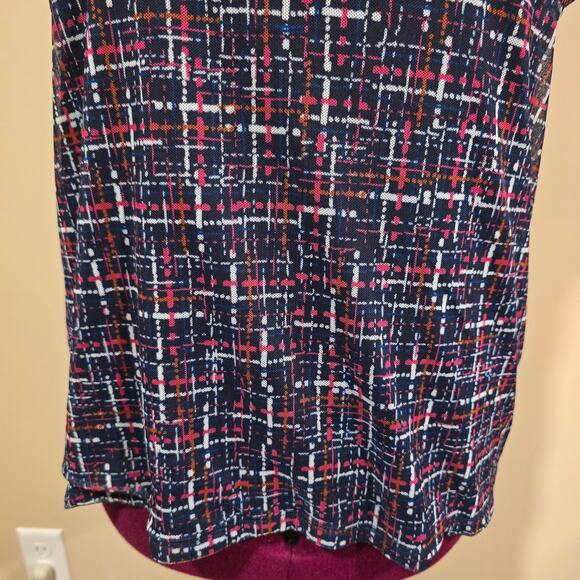 Women's Chico's Navy Blue & Pink V-Neck Camisole Tank Top | Size 3 (XL) - Picture 7 of 9